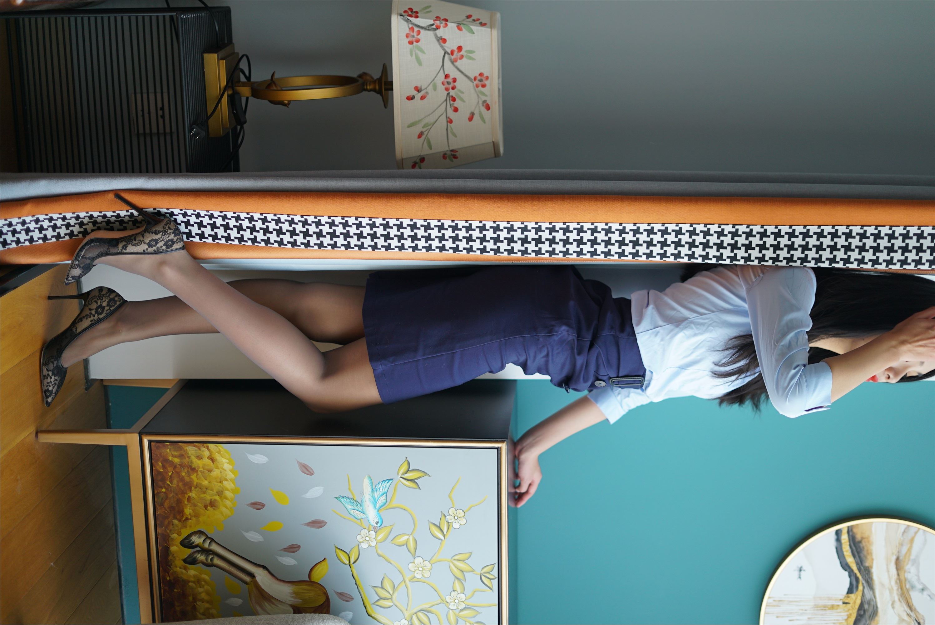 壹吻映画  2021.02.03 YW009《梦梦-蓝色职业装 》